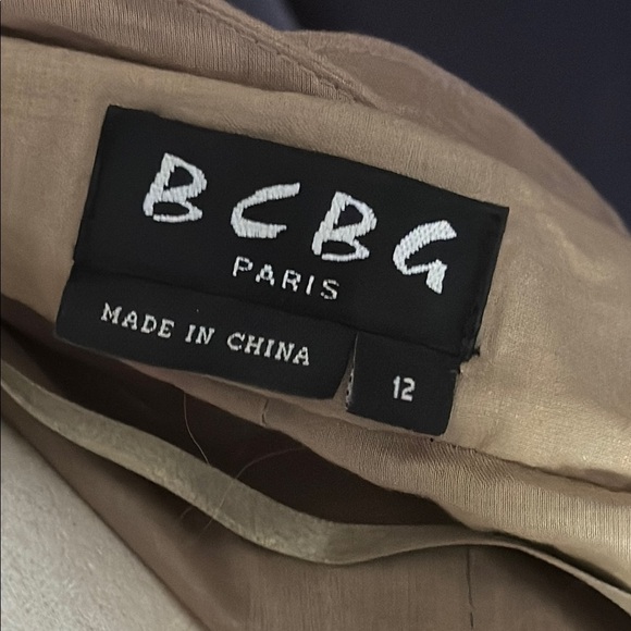 BCBG PARIS Elegant but Halter Maxi Dress in Brown and Teal, size 12 - Picture 2 of 11